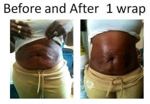 Look at the skin tone after 1 wrap